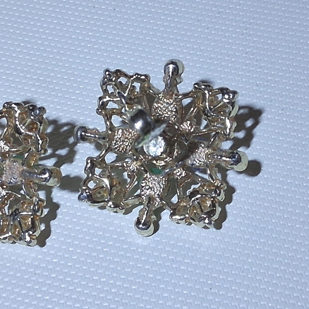 * Vintage Sarah Coventry Maltese Cross Brooch Pin & Earrings SET - Picture 6 of 7